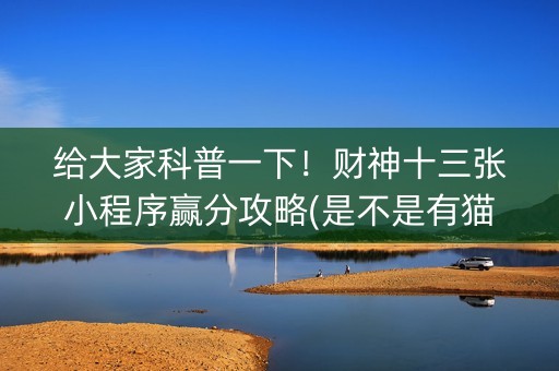 给大家科普一下！财神十三张小程序赢分攻略(是不是有猫腻)