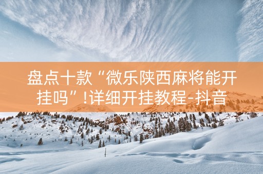 盘点十款“微乐陕西麻将能开挂吗”!详细开挂教程-抖音