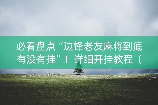 必看盘点“边锋老友麻将到底有没有挂”！详细开挂教程（确实真的有挂)-抖音