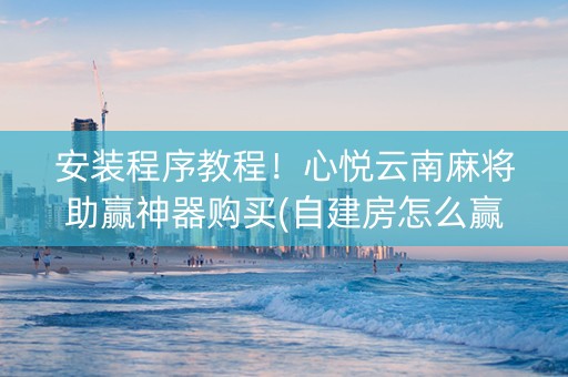 安装程序教程！心悦云南麻将助赢神器购买(自建房怎么赢)