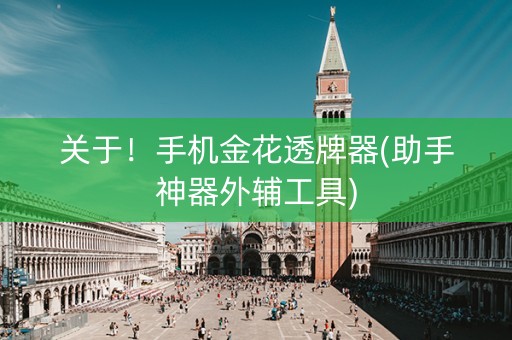 关于！手机金花透牌器(助手神器外辅工具)