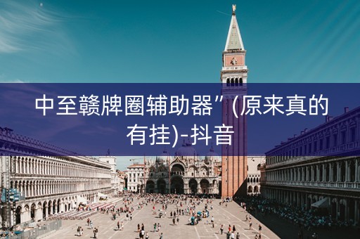 中至赣牌圈辅助器”(原来真的有挂)-抖音