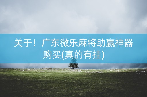 关于！广东微乐麻将助赢神器购买(真的有挂)