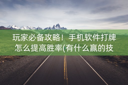 玩家必备攻略！手机软件打牌怎么提高胜率(有什么赢的技巧)