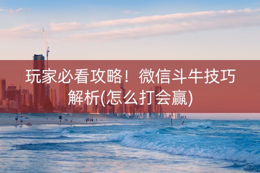 玩家必看攻略！微信斗牛技巧解析(怎么打会赢)