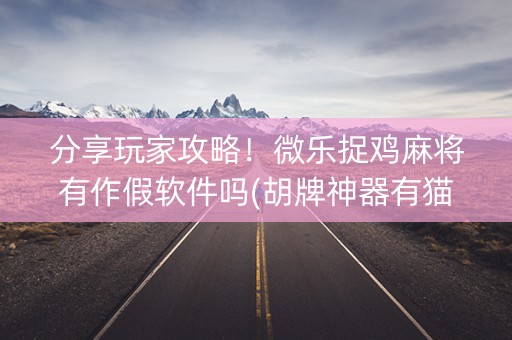 分享玩家攻略！微乐捉鸡麻将有作假软件吗(胡牌神器有猫腻吗)