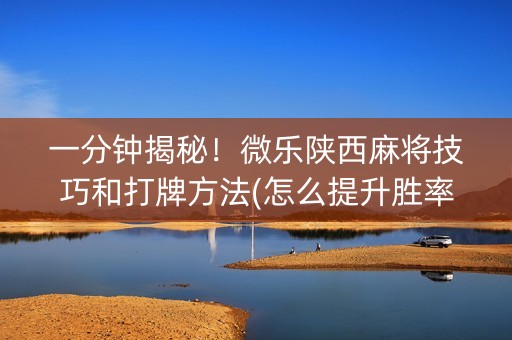 一分钟揭秘！微乐陕西麻将技巧和打牌方法(怎么提升胜率)