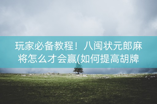 玩家必备教程！八闽状元郎麻将怎么才会赢(如何提高胡牌率)