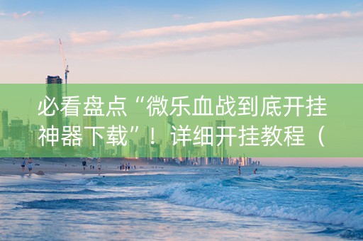 必看盘点“微乐血战到底开挂神器下载”！详细开挂教程（确实真的有挂)-抖音