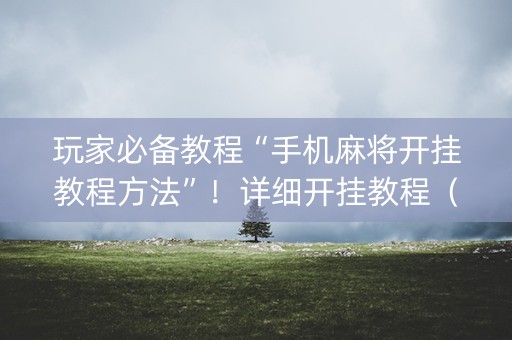 玩家必备教程“手机麻将开挂教程方法”！详细开挂教程（确实真的有挂)-抖音