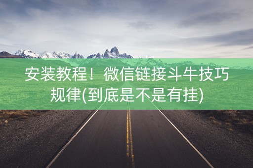安装教程！微信链接斗牛技巧规律(到底是不是有挂)