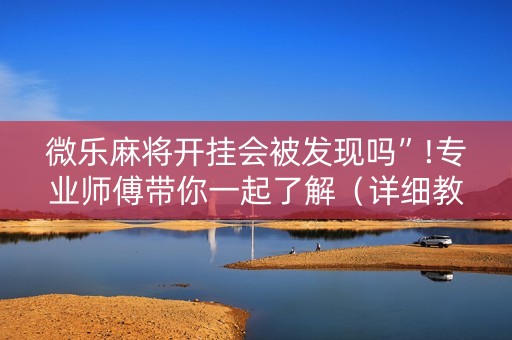 微乐麻将开挂会被发现吗”!专业师傅带你一起了解（详细教程）-抖音
