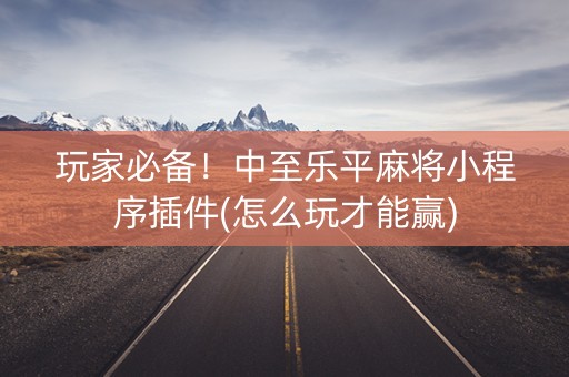 玩家必备！中至乐平麻将小程序插件(怎么玩才能赢)