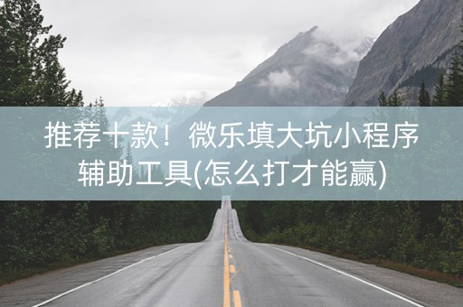 推荐十款！微乐填大坑小程序辅助工具(怎么打才能赢)
