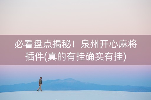 必看盘点揭秘！泉州开心麻将插件(真的有挂确实有挂)