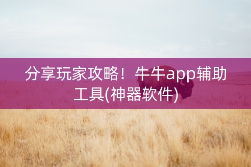 分享玩家攻略！牛牛app辅助工具(神器软件)