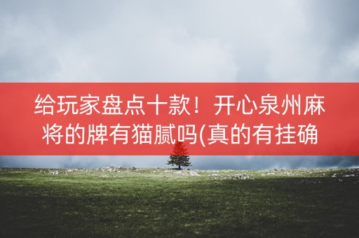 给玩家盘点十款！开心泉州麻将的牌有猫腻吗(真的有挂确实有挂)