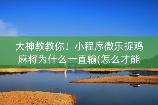 大神教教你！小程序微乐捉鸡麻将为什么一直输(怎么才能起到好牌)