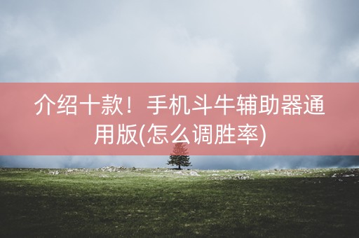介绍十款！手机斗牛辅助器通用版(怎么调胜率)
