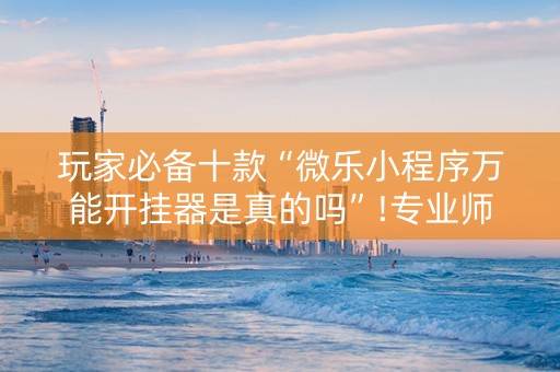 玩家必备十款“微乐小程序万能开挂器是真的吗”!专业师傅带你一起了解（详细教程）-抖音