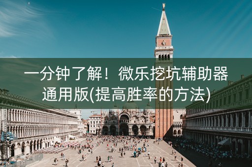 一分钟了解！微乐挖坑辅助器通用版(提高胜率的方法)