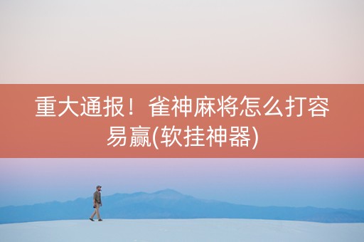 重大通报！雀神麻将怎么打容易赢(软挂神器)