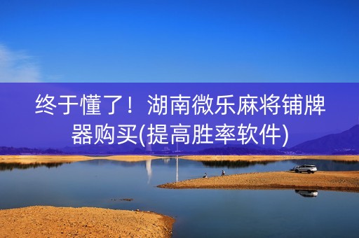 终于懂了！湖南微乐麻将铺牌器购买(提高胜率软件)