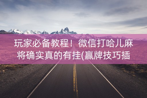 玩家必备教程！微信打哈儿麻将确实真的有挂(赢牌技巧插件安装)