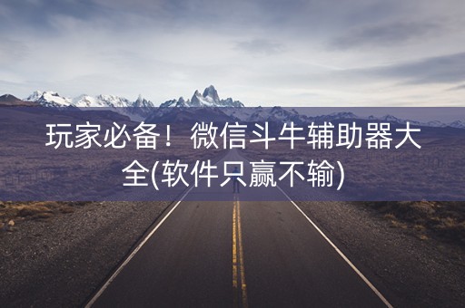 玩家必备！微信斗牛辅助器大全(软件只赢不输)
