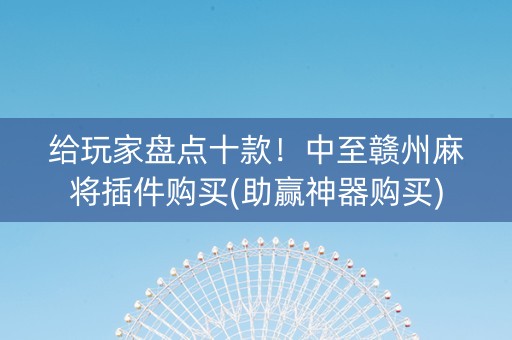 给玩家盘点十款！中至赣州麻将插件购买(助赢神器购买)