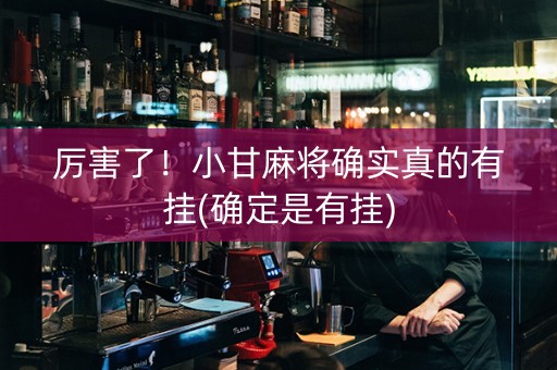 厉害了！小甘麻将确实真的有挂(确定是有挂)