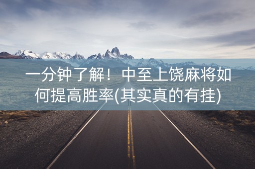 一分钟了解！中至上饶麻将如何提高胜率(其实真的有挂)