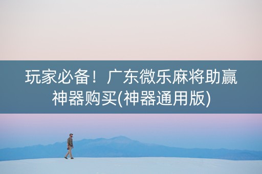 玩家必备！广东微乐麻将助赢神器购买(神器通用版)