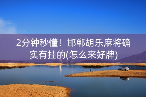 2分钟秒懂！邯郸胡乐麻将确实有挂的(怎么来好牌)