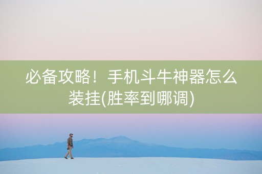 必备攻略！手机斗牛神器怎么装挂(胜率到哪调)