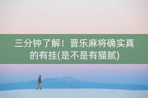 三分钟了解！晋乐麻将确实真的有挂(是不是有猫腻)