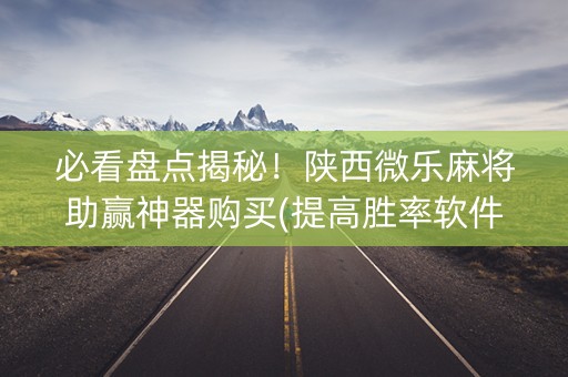 必看盘点揭秘！陕西微乐麻将助赢神器购买(提高胜率软件)