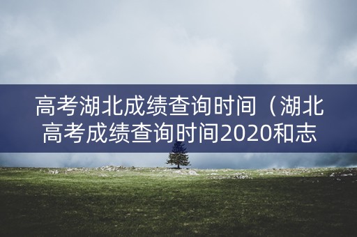 高考湖北成绩查询时间（湖北高考成绩查询时间2020和志愿填报时间）