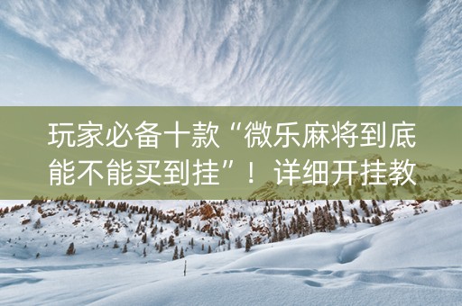 玩家必备十款“微乐麻将到底能不能买到挂”！详细开挂教程（确实真的有挂)-抖音