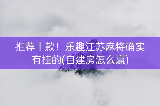 推荐十款！乐趣江苏麻将确实有挂的(自建房怎么赢)