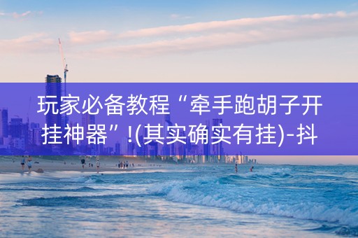玩家必备教程“牵手跑胡子开挂神器”!(其实确实有挂)-抖音