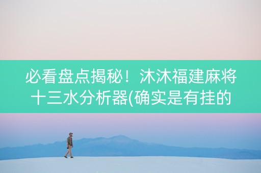 必看盘点揭秘！沐沐福建麻将十三水分析器(确实是有挂的)