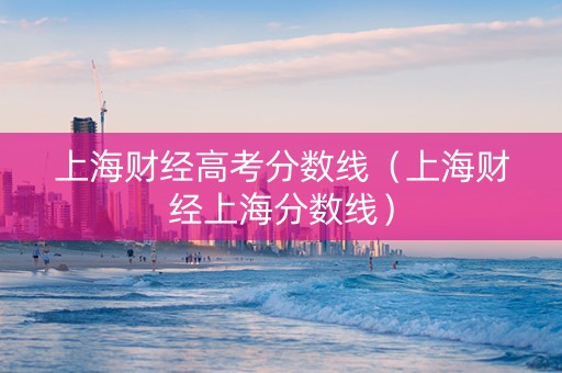 上海财经高考分数线（上海财经上海分数线）