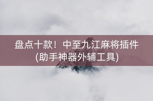 盘点十款！中至九江麻将插件(助手神器外辅工具)