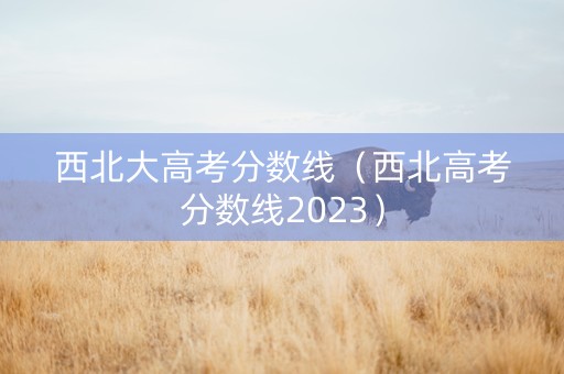 西北大高考分数线（西北高考分数线2023）