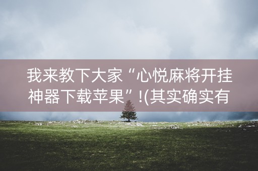 我来教下大家“心悦麻将开挂神器下载苹果”!(其实确实有挂)-抖音