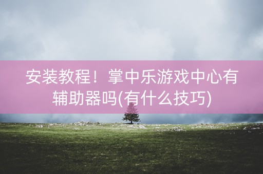 安装教程！掌中乐游戏中心有辅助器吗(有什么技巧)
