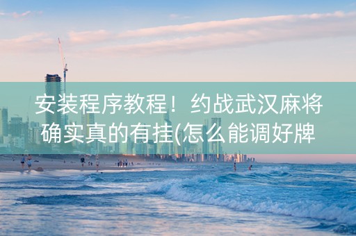安装程序教程！约战武汉麻将确实真的有挂(怎么能调好牌)