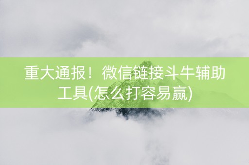 重大通报！微信链接斗牛辅助工具(怎么打容易赢)