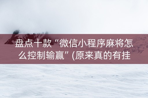 盘点十款“微信小程序麻将怎么控制输赢”(原来真的有挂)-抖音